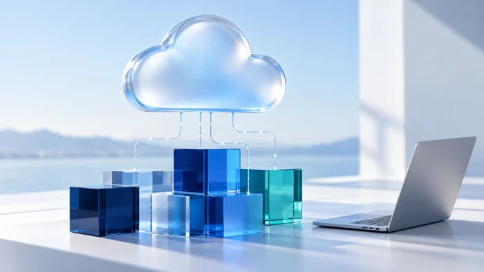 Illustration of cloud-connected workspace tools.